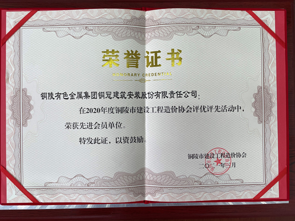 公司榮獲“先進(jìn)會(huì)員單位”稱(chēng)號(hào)